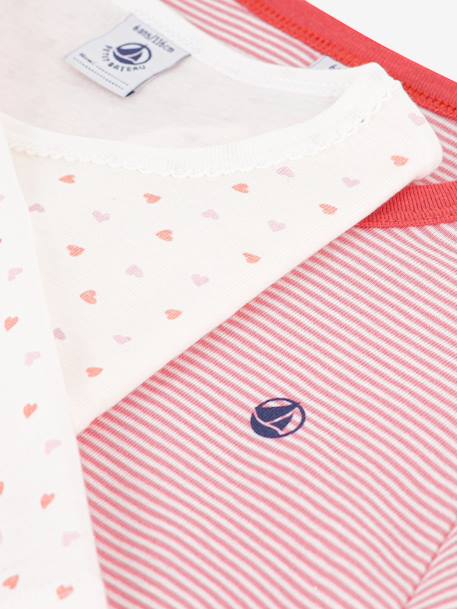 Set van 2 kinderpyjama's PETIT BATEAU rozen - vertbaudet enfant 