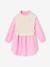 Robe-chemise fille effet 2 en 1 écru+gris chiné+marine - vertbaudet enfant 