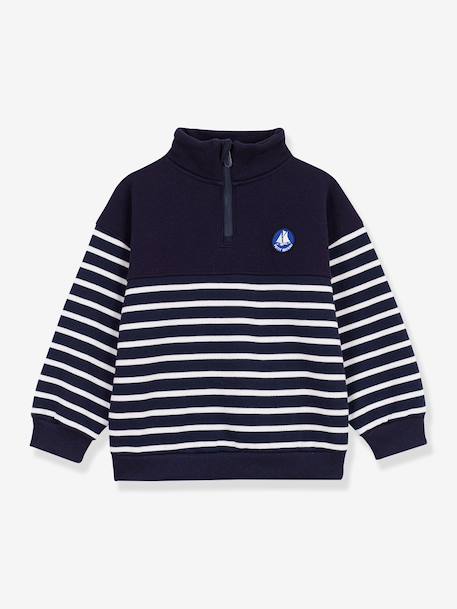 Sweatshirt col zippé marine - vertbaudet enfant 
