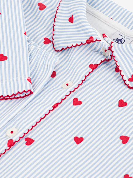 Pyjama met knoopsluiting voor kinderen lichtblauw - vertbaudet enfant 