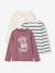 Lot de 3 T-shirts manches longues garçon caramel+lilas+rouille+vert sauge - vertbaudet enfant 