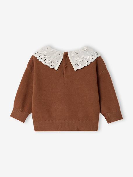 Pull bébé fille manches longues mauve+moka - vertbaudet enfant 