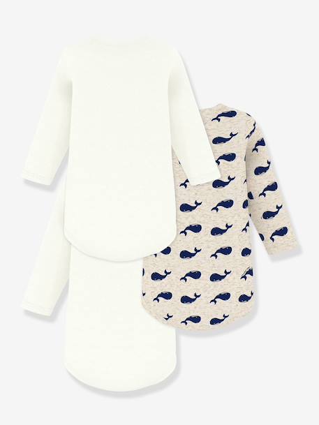 Set van 3 rompers met lange mouwen wit - vertbaudet enfant 