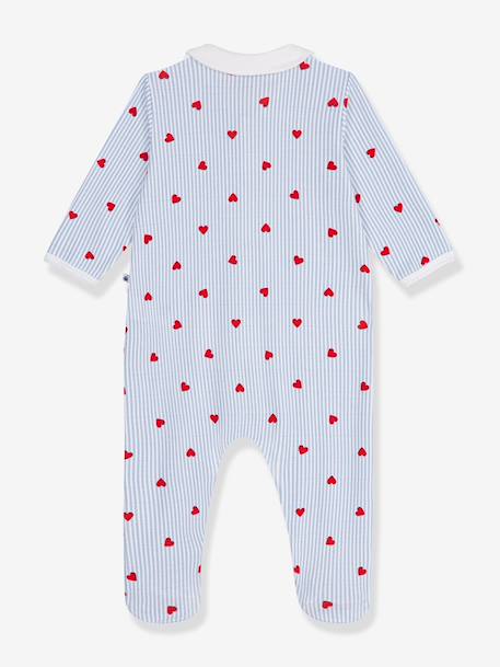 Pyjama met hartjeskraag voor baby lichtblauw - vertbaudet enfant 