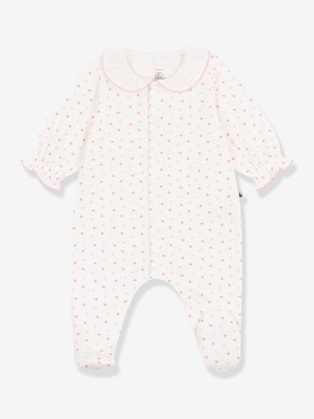 Baby pyjama PETIT BATEAU met hartjes wit - vertbaudet enfant 