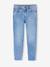 Rechte jongensjeans, smalle pasvorm ongewassen denim+stone - vertbaudet enfant 