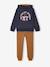 Ensemble sport garçon à capuche bordeaux+ocre+vert sauge - vertbaudet enfant 
