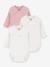 Lot 3 bodies croisés manches longues rose - vertbaudet enfant 