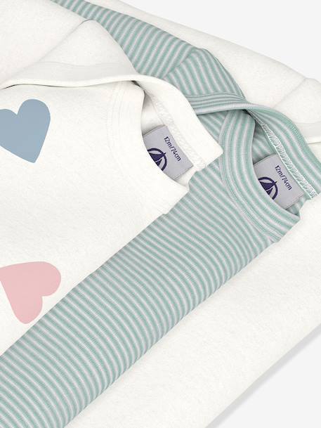 Lot 3 bodies manches longues vert clair - vertbaudet enfant 