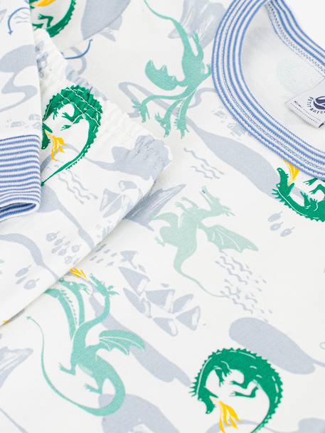 Pyjama imprimé dragons blanc - vertbaudet enfant 