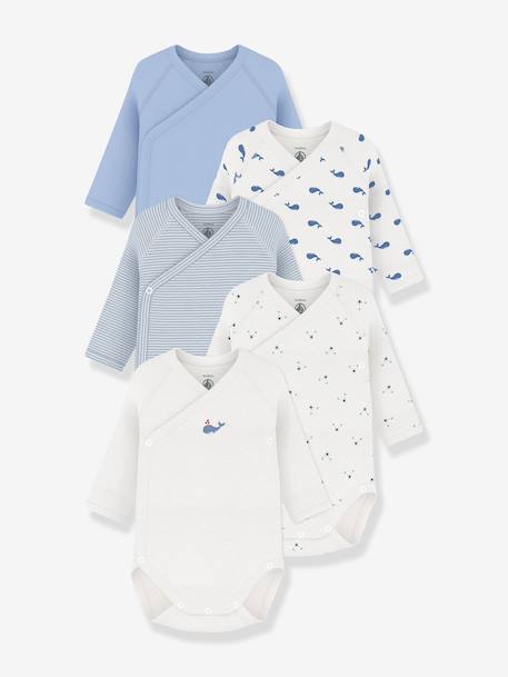 Set van 5 overslagrompers blauw - vertbaudet enfant 