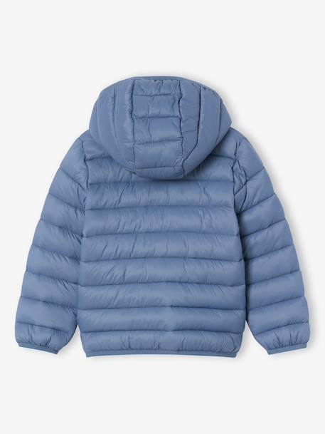 Lichte donsjas met capuchon jongen bordeauxrood+grijsblauw+hazelnoot+marineblauw+middenblauw+olijf+pecannoot+rood+smaragdgroen+zwart - vertbaudet enfant 
