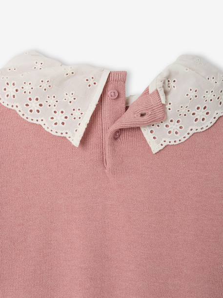 Pull bébé fille manches longues mauve+moka - vertbaudet enfant 
