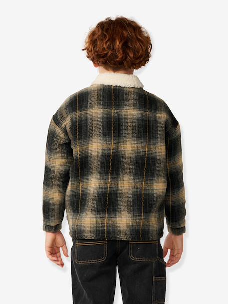 Veste zippée sherpa kaki - vertbaudet enfant 