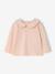 Baby T-shirt met lange mouwen en claudinekraag blauwgroen+lichtbeige+lichtroze - vertbaudet enfant 
