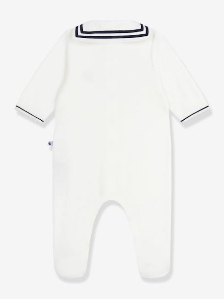 Pyjama bébé col vareuse blanc - vertbaudet enfant 