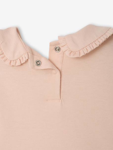T-shirt bébé manches longues col claudine beige clair+rose pâle+vert d'eau - vertbaudet enfant 