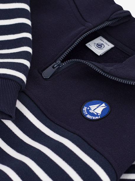 Sweatshirt col zippé marine - vertbaudet enfant 
