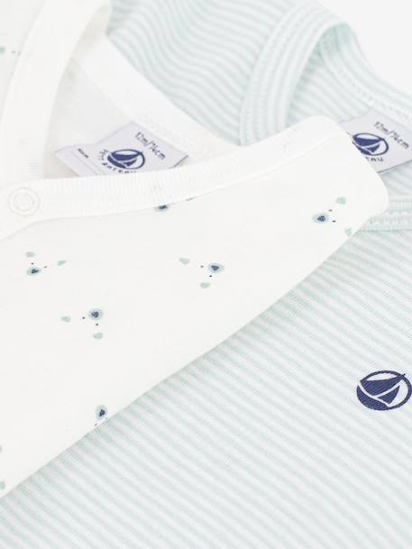 Set van 2 babyrompertjes PETIT BATEAU lichtgroen - vertbaudet enfant 