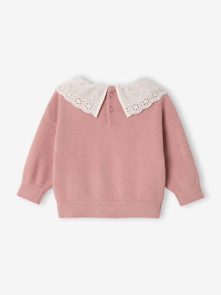 Pull bébé fille manches longues mauve+moka - vertbaudet enfant 