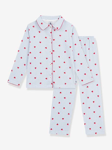 Pyjama met knoopsluiting voor kinderen lichtblauw - vertbaudet enfant 