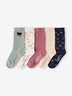 Fille-Sous-vêtement-Chaussettes-Lot de 5 chaussettes fille