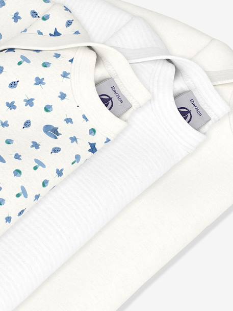 Set van 3 rompertjes PETIT BATEAU blauw - vertbaudet enfant 