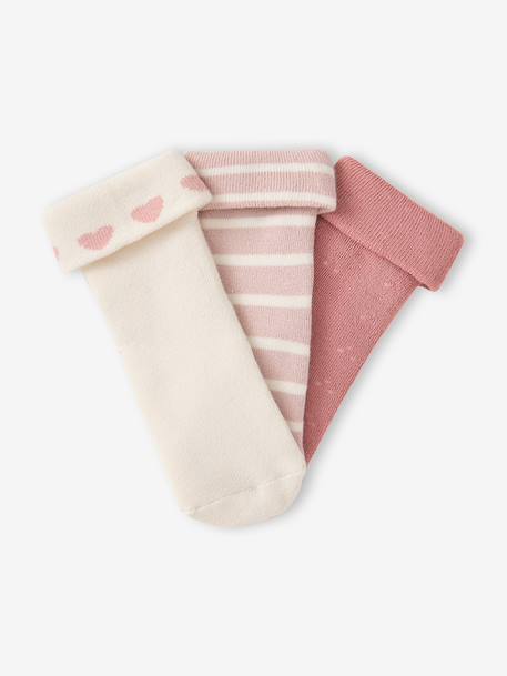 Lot de 3 soquettes bébé fille écru - vertbaudet enfant 