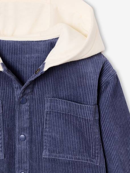 Jongensoverhemd met capuchon donkerblauw - vertbaudet enfant 