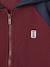 Sweat zippé garçon capuche coloblock bleu moyen+bordeaux+gris chiné+ocre+vert - vertbaudet enfant 