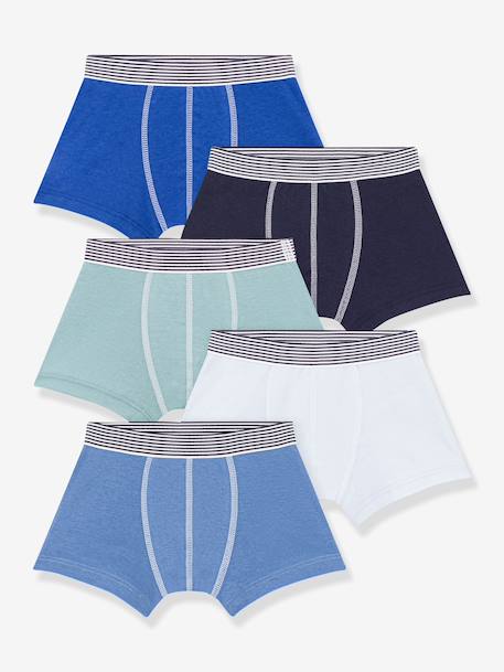 Lot 5 boxers bleu - vertbaudet enfant 