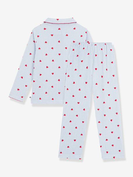Pyjama met knoopsluiting voor kinderen lichtblauw - vertbaudet enfant 