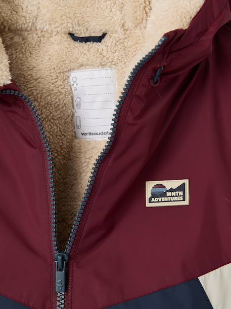 Jongensjas met capuchon bordeauxrood - vertbaudet enfant 