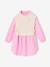 Robe-chemise fille effet 2 en 1 écru+gris chiné+marine - vertbaudet enfant 