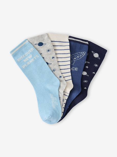 Set van 5 jongenssokken blauw - vertbaudet enfant 
