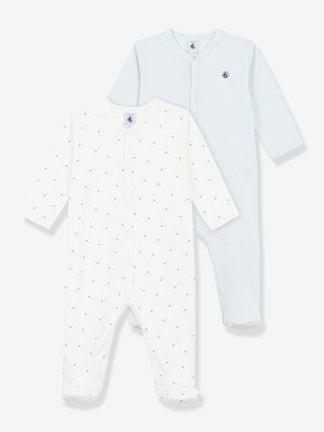 Lot 2 pyjamas bébé vert clair - vertbaudet enfant 