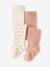 Lot de 2 paires de collants bébé fille motifs coeurs beige+marine - vertbaudet enfant 
