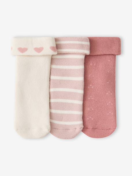 Lot de 3 soquettes bébé fille écru - vertbaudet enfant 