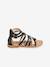 Hoge leren sandalen voor meisjes goud+ZWART - vertbaudet enfant 