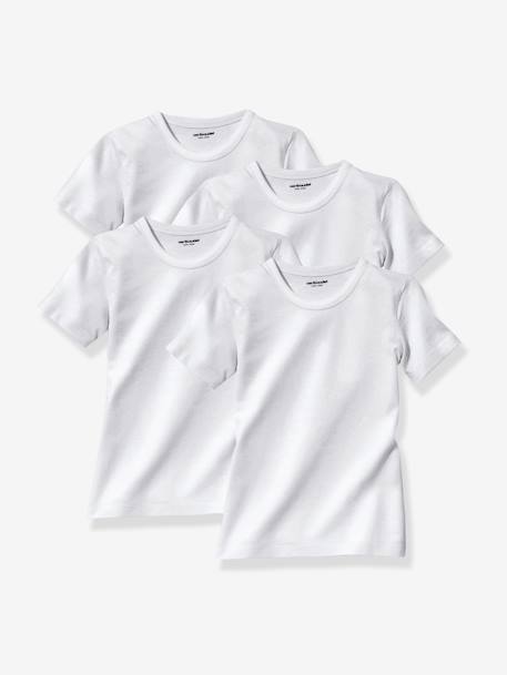 Lot de 4 T-shirts garçon BASICS BLANC - vertbaudet enfant 