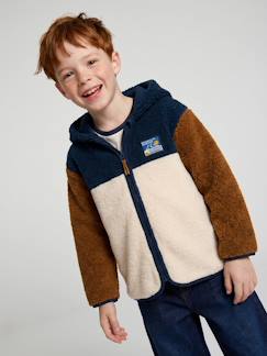 Jongens-Sherpavest met capuchon jongen