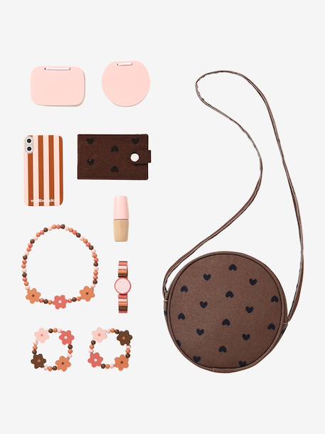 FSC® houten handtas met accessoires bruin - vertbaudet enfant 