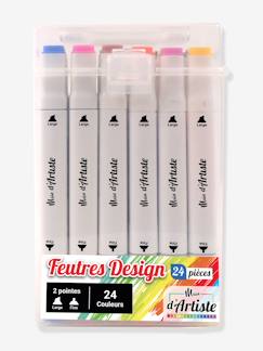 -24 feutres alcool double pointe