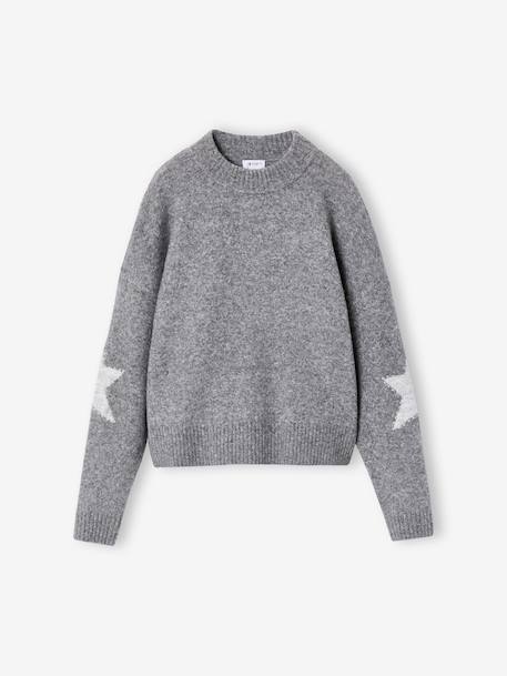 Pull fille manches longues gris - vertbaudet enfant 