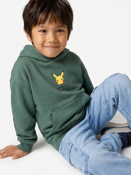 Sweat à capuche Pikachu garçon vert - vertbaudet enfant 