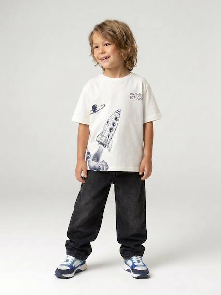 T-shirt manches courtes garçon écru - vertbaudet enfant 