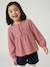 Blouse manches longues fille blush+écru - vertbaudet enfant 