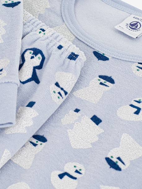Pyjama met sneeuwpoppenprint lichtblauw - vertbaudet enfant 