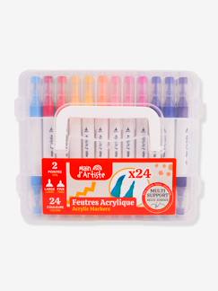 -24 feutres acrylique double pointe