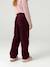 Pantalon fille large velours côtelé style paperbag bordeaux+camel+marine+mauve+olive - vertbaudet enfant 